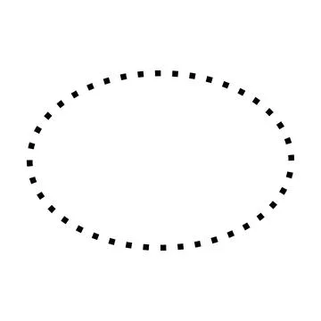 Ellipse symbol dotted shape vector icon for creative graphic design ui element Stock Illustration