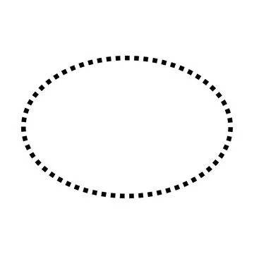 Ellipse symbol dotted shape vector icon for creative graphic design ui element Illustrazione stock