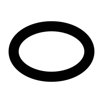 Ellipse symbol shape vector icon for creative graphic design ui element  Stock Illustration