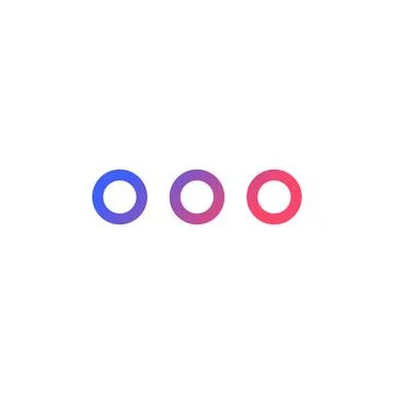 Ellipsis pixel perfect gradient linear ui icon Stock Illustration