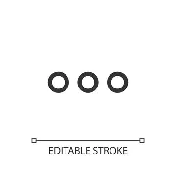 Ellipsis pixel perfect linear ui icon Ilustração Stock