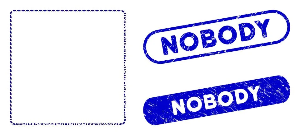 Elliptic Collage Rounded Square Frame with Distress Nobody Seals Stockillustratie