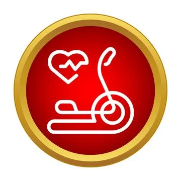 Elliptical cross trainer exercising for heart health Ilustração Stock