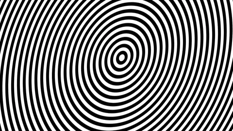 Elliptical hypnotic movement in black and white Video stock 76019822