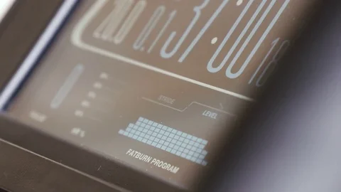 Elliptical machine control panel during workout for weight loss Stock Footage 75811767