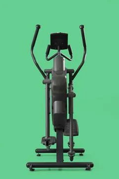 Elliptical machine on green background Stock Photos