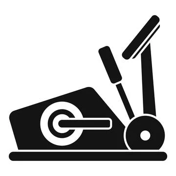 Elliptical trainer machine for cardio exercise icon Stock Illustration