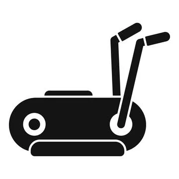 Elliptical trainer machine icon showing fitness and exercise Stock Illustration