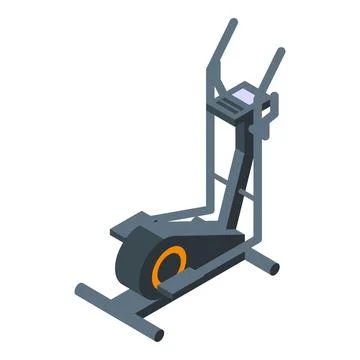Elliptical trainer machine standing on floor for cardio workout Stock Illustration
