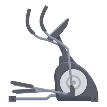 Elliptical trainer machine standing ready for workout Stock Illustration
