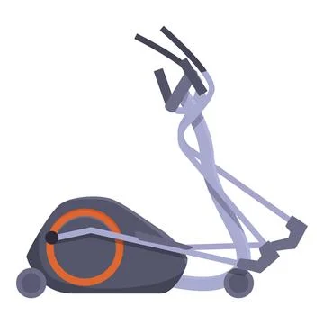 Elliptical trainer machine is standing on white background Stock Illustration