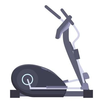 Elliptical trainer standing on white background showing healthy lifestyle Stock Illustration