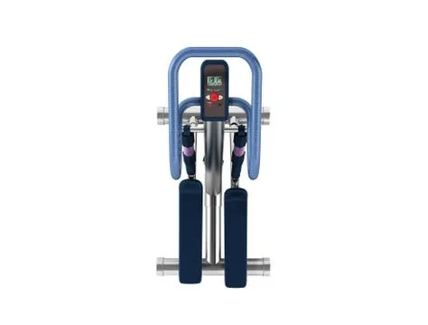 Elliptical trainer top view 3d render on white no shadow Stock Illustration
