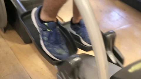 Elliptical training machine at the gym Stock Footage 63262309