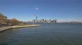 Ellis Island with downtown New York in the background 4k or 4k+ Resolution