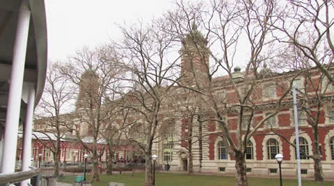 Ellis Island Museum Stock Footage 24615080