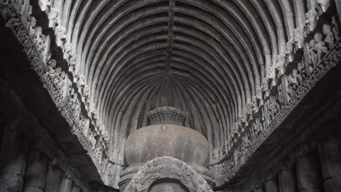 Ellora Cave Stock Footage 111380699