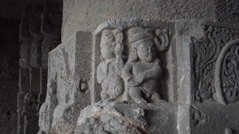 Ellora Cave Stock Footage 111380943