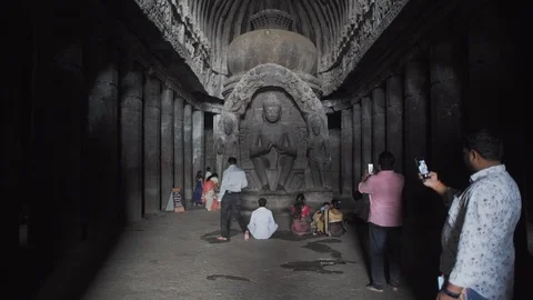 Ellora Cave Stock Footage 111381887