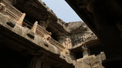Ellora Caves Stock Footage 124625983