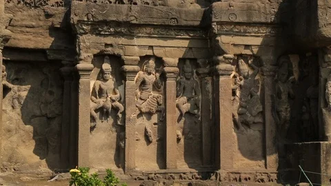 Ellora Caves Stock Footage 124626154