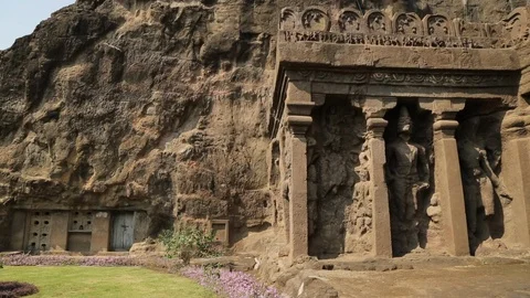 Ellora Caves Stock Footage 124626187