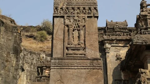 Ellora Caves Stock Footage 124626215