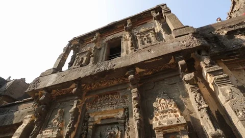 Ellora Caves Video stock 124629384