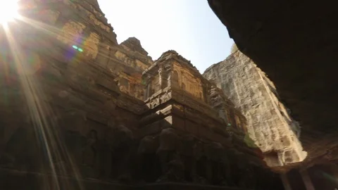 Ellora Caves Stock Footage 124629387