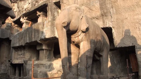 ELLORA CAVES 스톡 동영상 128679664