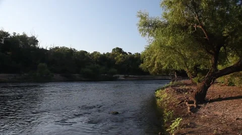 Elm Fork Trinity River in Lewisville Texas. Stockbeeldmateriaal 67222353