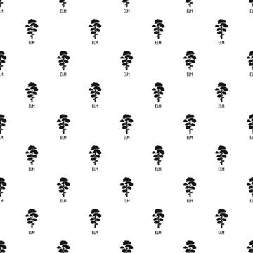 Elm tree pattern seamless Stock Illustration