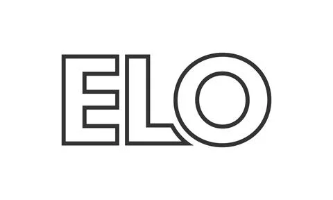 ELO logo design template with strong and modern bold text. Initial based ve.. Stock Illustration