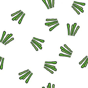 Elodea densa vector seamless pattern Illustrazione stock