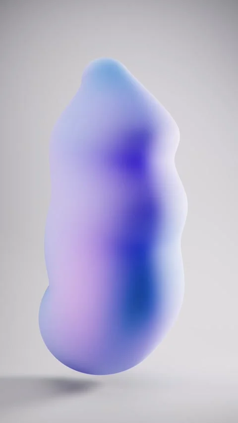 Elongated abstract form loop with silky gradient and smooth motion. Stock Footage 347809140