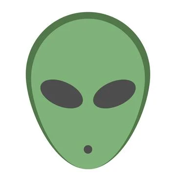 The elongated head of an alien creature Stock Illustration