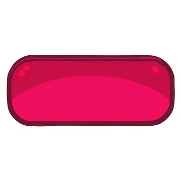 Elongated rectangular pink button for a game or website, vector illustration Stock Illustration