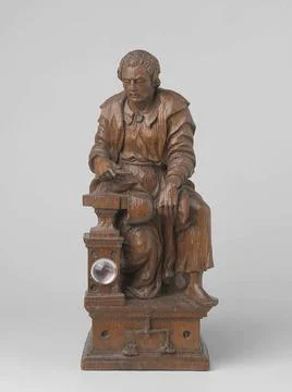 Eloy, a chalice fussing. On a profiled rectangular pedestal, the saint is ... Foto stock