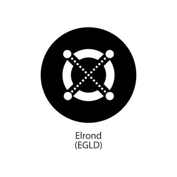 Elrond decentralized cryptocurrency vector logo Stock Illustration
