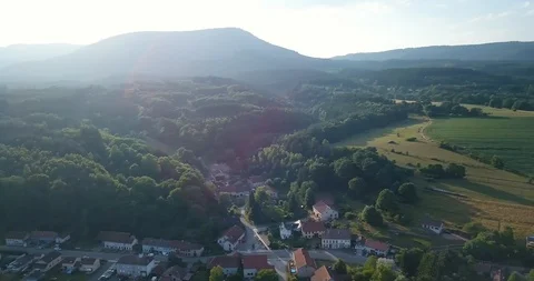 Elsass forest aerial view Stock Footage 87450457