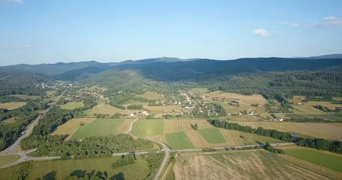 Elsass forest aerial view Stock Footage 87450844