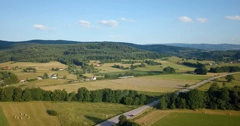 Elsass forest aerial view Stock Footage 87450953