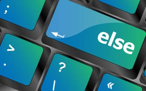 Else button on computer pc keyboard key Stock Illustration
