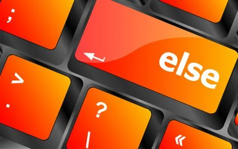 Else button on computer pc keyboard key Stock Illustration