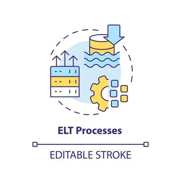 ELT processes concept icon Stockillustratie