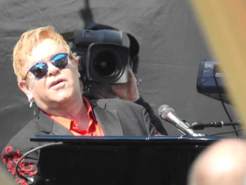 Elton John Performing Foto stock