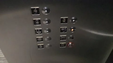 Elvator Going Up Button Video stock 174397638