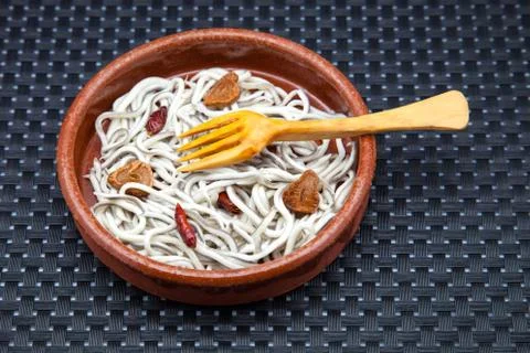 Elvers cooked Stock Photos