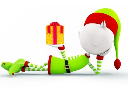 Elves for Christmas Stock Illustration