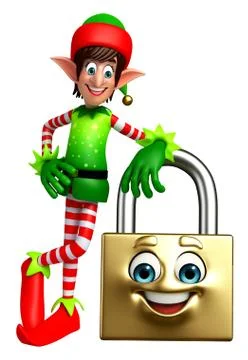 Elves with lock Stock Illustration